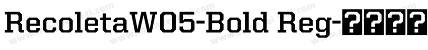 RecoletaW05-Bold Reg字体转换